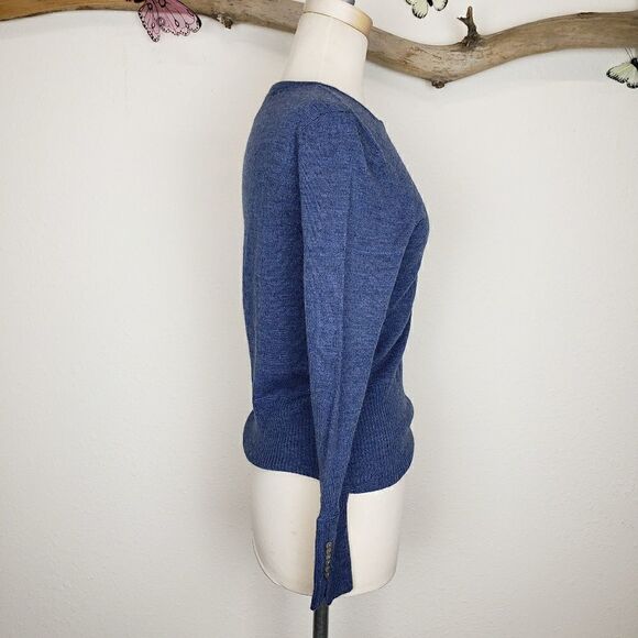 Sarah Spencer merino wool Henley style sweater - Picture 7 of 8